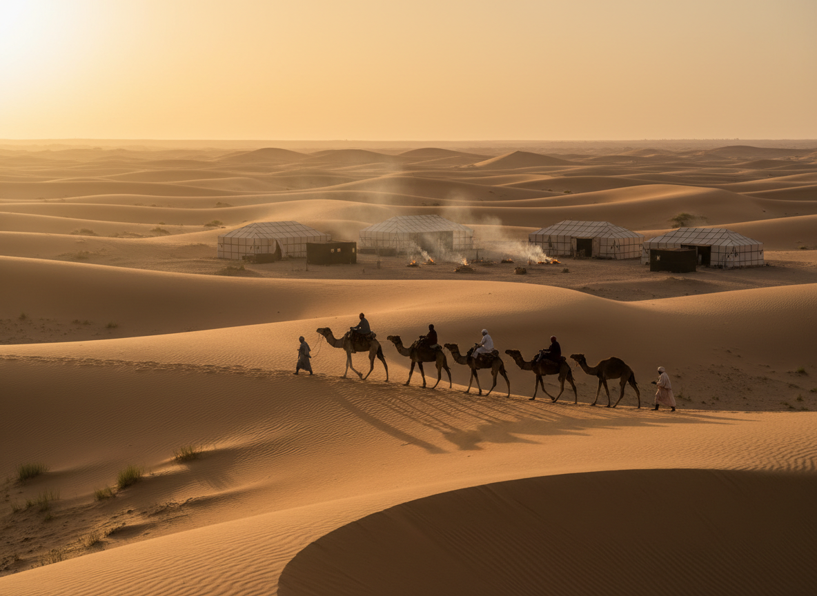 Marruecos - Dunas del desierto al atardecer